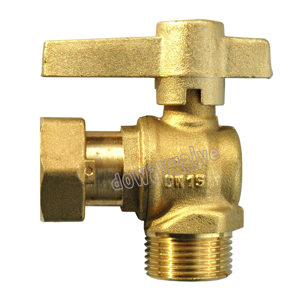 Angle Type Water Meter Ball Valve with Male/Free Nut