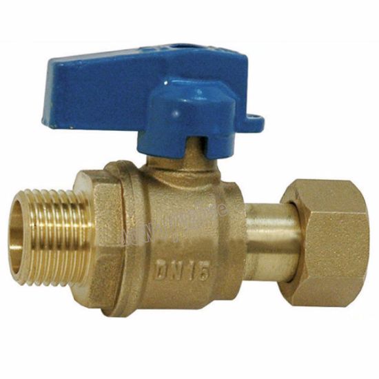 Brass Ball Valve Female End with Free Nut Aluminum Handle （DW-LB038）