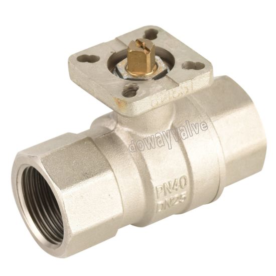 China Factory High Quality 2 Pieces Mounting Pad Brass Ball Valve （DW-B504）