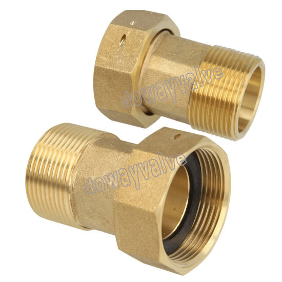 Compression and Swivel End Brass Water Meter Connector