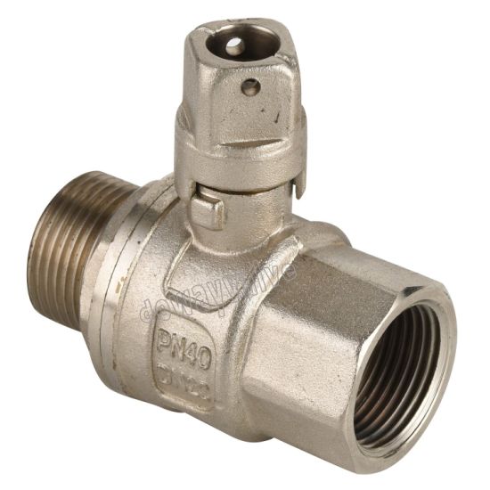 China Factory Nickle Plated Lockable Ball Valve （DW-LB058 ）