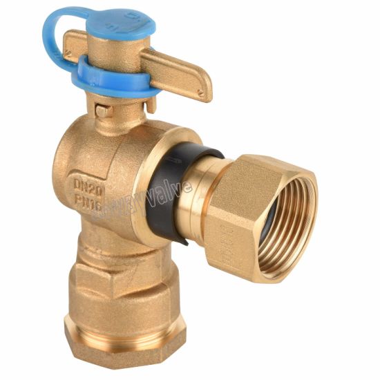 Forged Brass Water Meter Ball Valve with Anti-Theft Handle (DW-LB004)