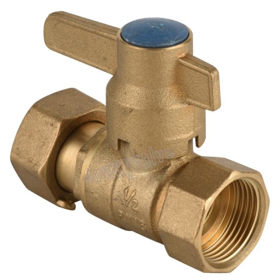 Lockable Water Meter Ball Valve with Free Nut （DW-LB065 ）