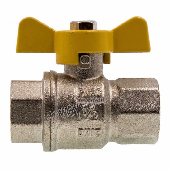 Pn20 Brass Ball Valve with Butterfly Handle (DW-B211)