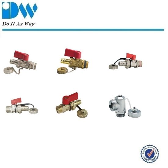 1/2" Brass Boiler Valve with Chain and Cap (DW-372)