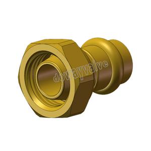Brass Straight Press Fittings with Loose Nut Female Adaptor