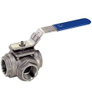 Three Way Ball Valve with Threaded Connection