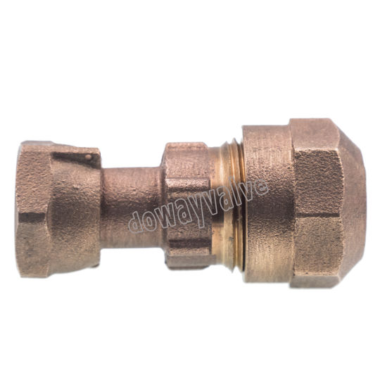 Brass Water Meter Connector with Check Valve Core
