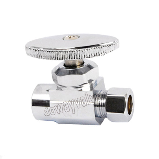 Lead Free Brass Chrome Quarter Turn Straight Shut off Valve