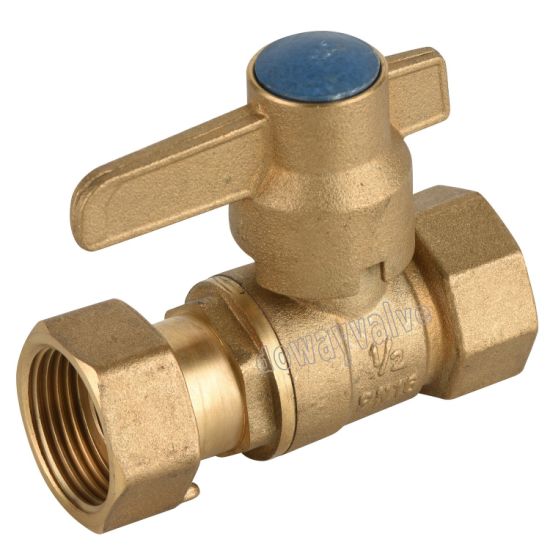 China Factory Cw617n Brass Lockable Ball Valve for Water Meter