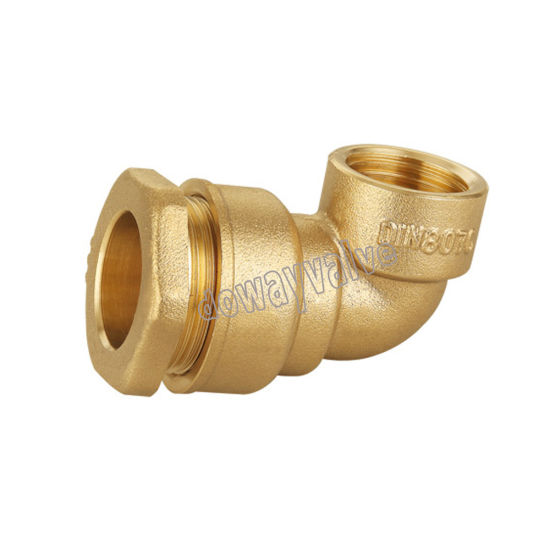 Brass Wall Plated Elbow for PE Pipe