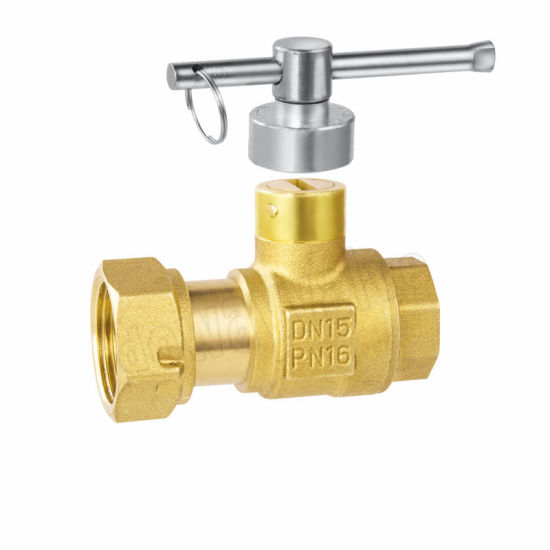 Dzr Brass Lockable Ball Valve for Water Meter